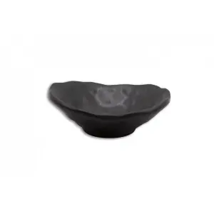 Platillo oval pequeño 8,9 x 8 x 3 cm Negro mate (Pack de 24 unidades)