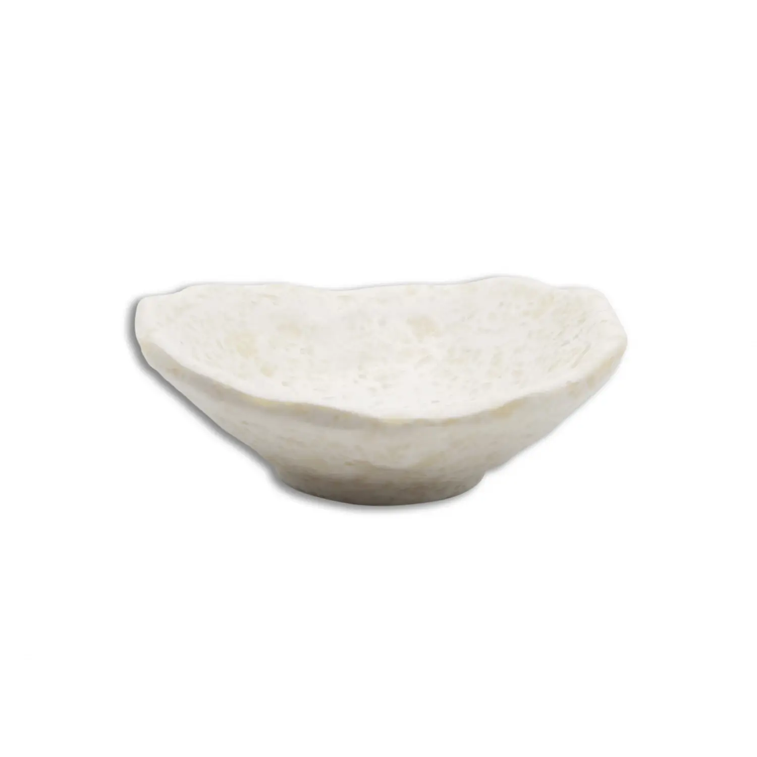 Platillo oval pequeño 8,9 x 8 x 3 cm Blanco mármol (Pack de 24 unidades)