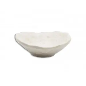 Platillo oval pequeño 8,9 x 8 x 3 cm Blanco mármol (Pack de 24 unidades)