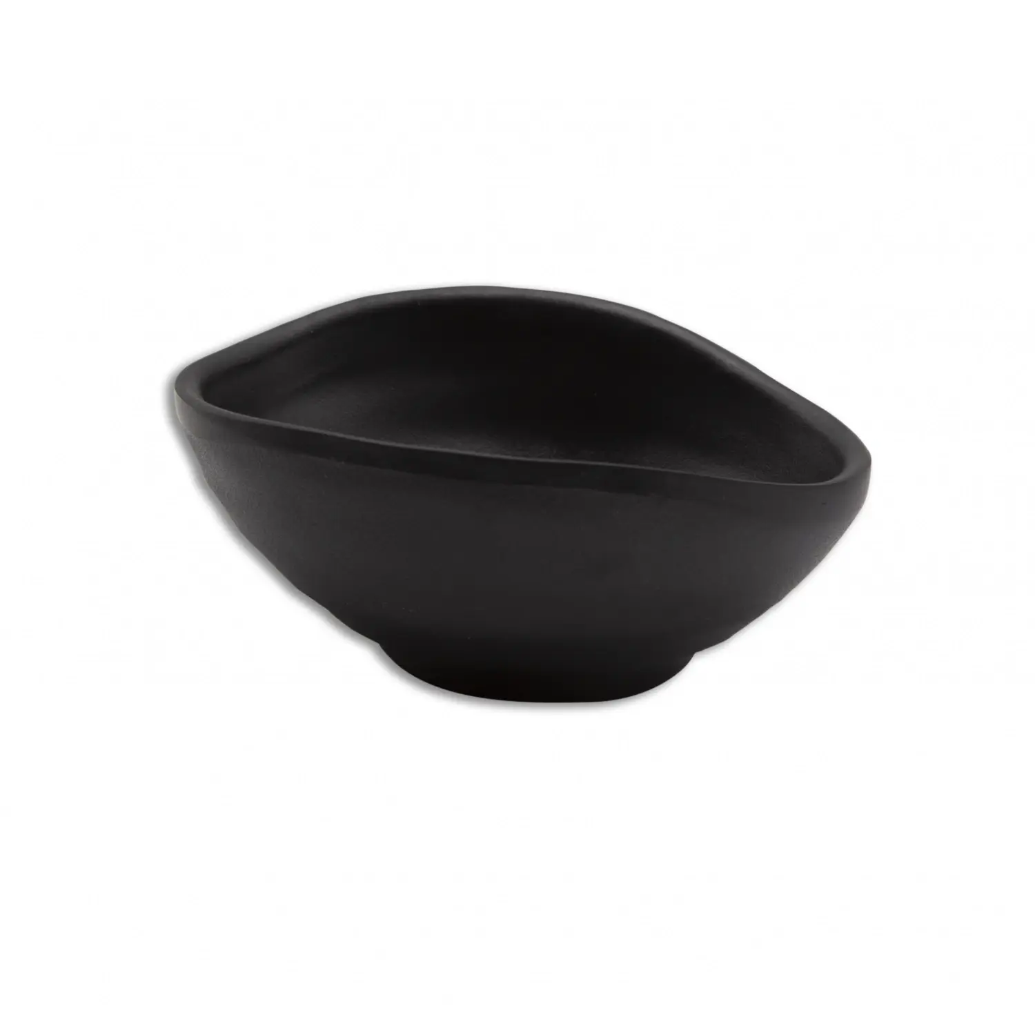 Platillo oval grande 9,8 x 8 x 4,5 cm Negro mate (Pack de 24 unidades)