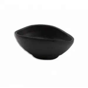 Platillo oval grande 9,8 x 8 x 4,5 cm Negro mate (Pack de 24 unidades)
