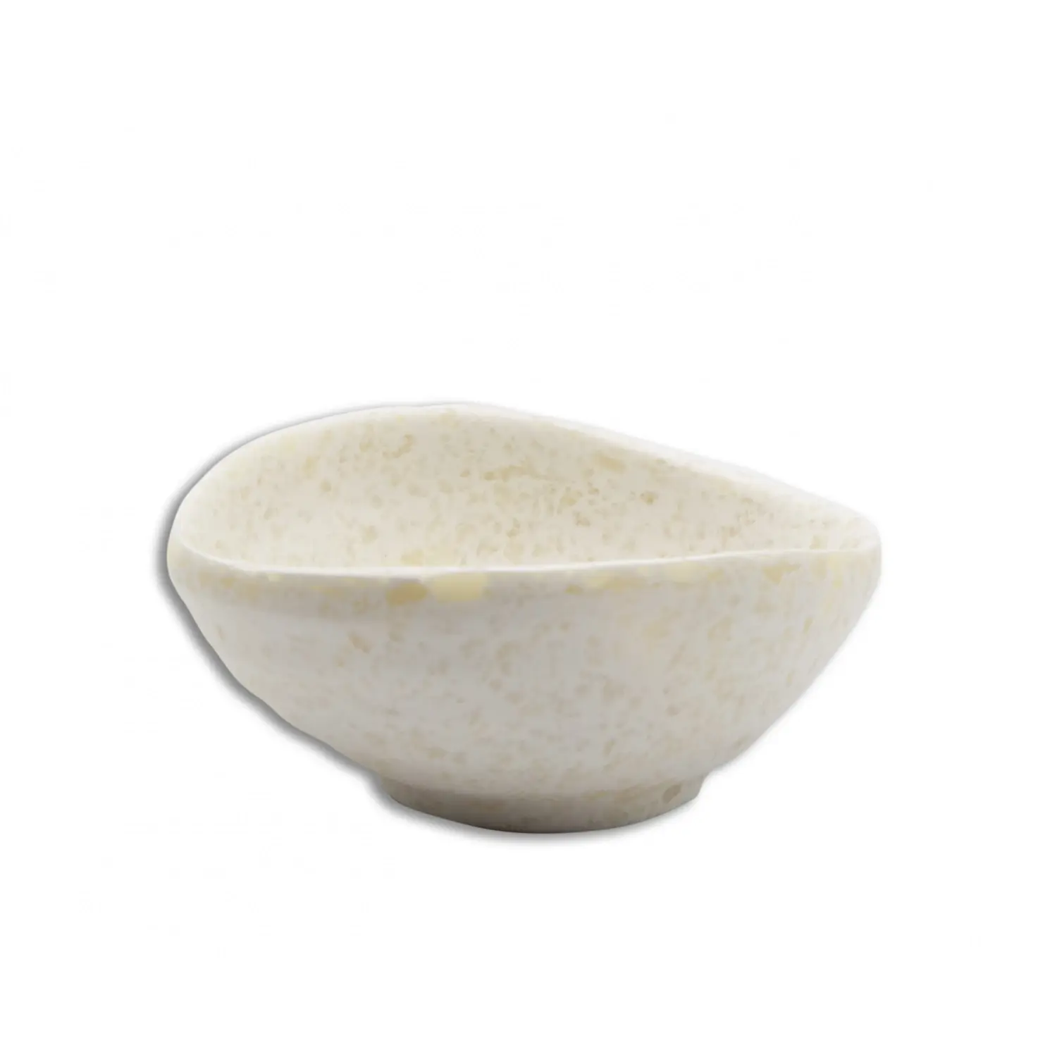 Platillo oval grande 9,8 x 8 x 4,5 cm Blanco mármol (Pack de 24 unidades)