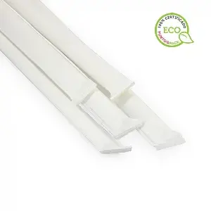 100 unidades de canudos de papel biodegradáveis embalados (20cm 0.6Ø) | Ref: PAJ013