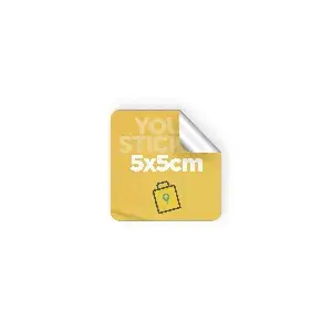 Pegatinas vinilo cuadradas (5x5cm) Personalizada
