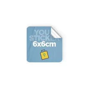 Pegatinas vinilo cuadradas (6x6cm) Personalizada