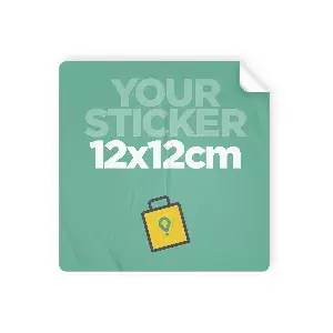 Pegatinas vinilo cuadradas grandes (12x12cm) Personalizada