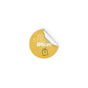 Pegatinas vinilo redondas (5Ø) Personalizada