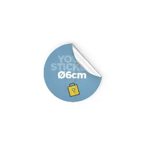 Pegatinas vinilo redondas (6Ø) Personalizadas