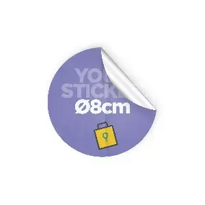Pegatinas vinilo redondas (8Ø) Personalizada