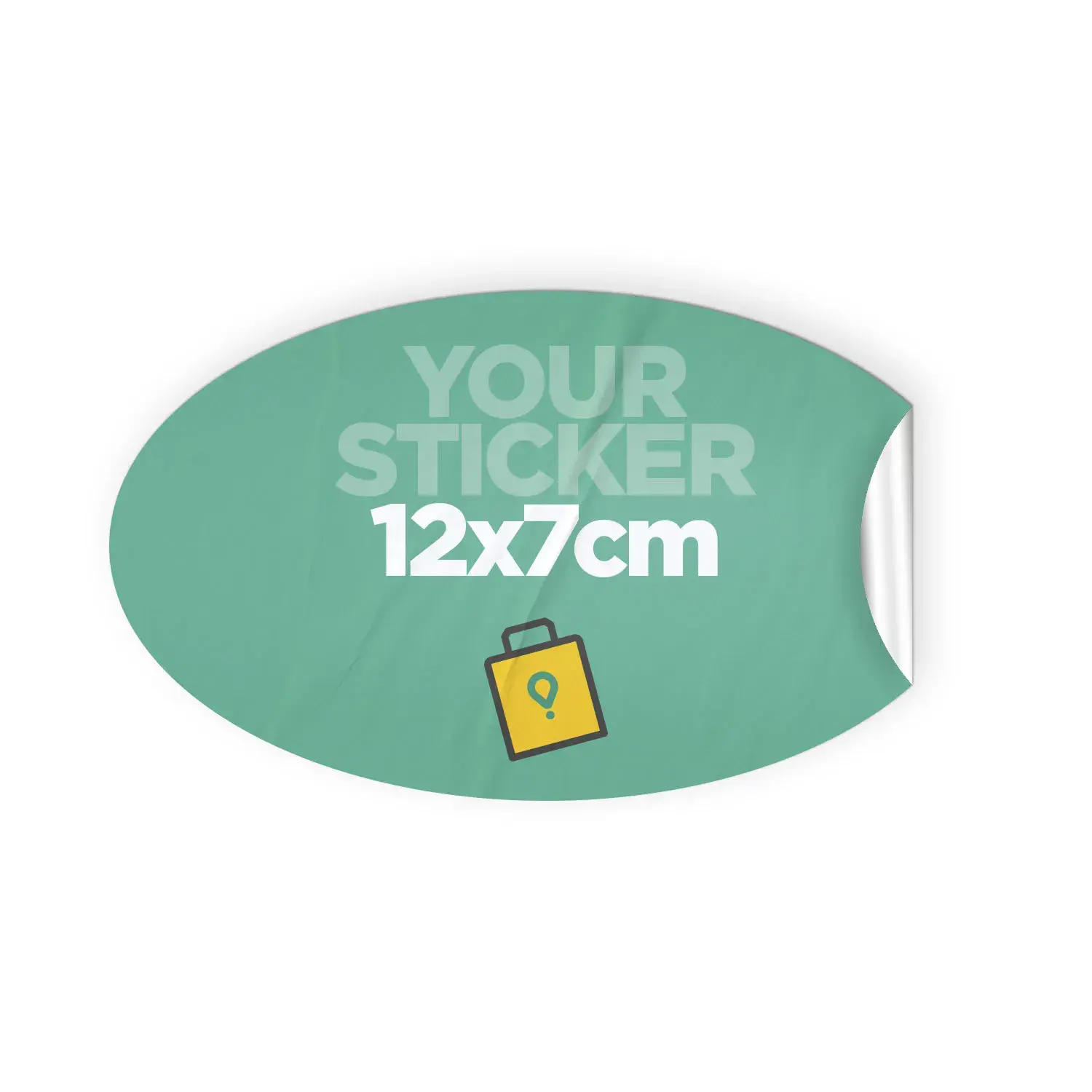 Pegatinas vinilo ovaladas (12x7cm) Personalizada