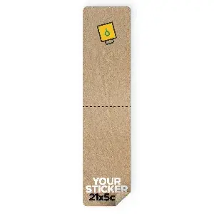 Pegatina vinilo rectangular (21x5 cm) Personalizadas