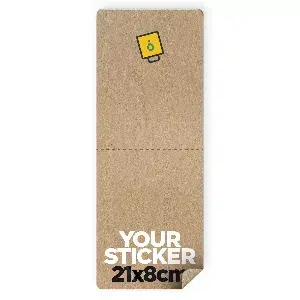 Pegatina vinilo rectangular (21x8 cm) Personalizada