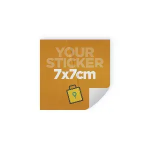 Pegatina vinilo cuadrada (7x7 cm) Personalizada