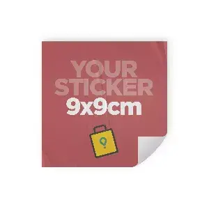 Pegatina vinilo cuadrada (9x9 cm) Personalizada