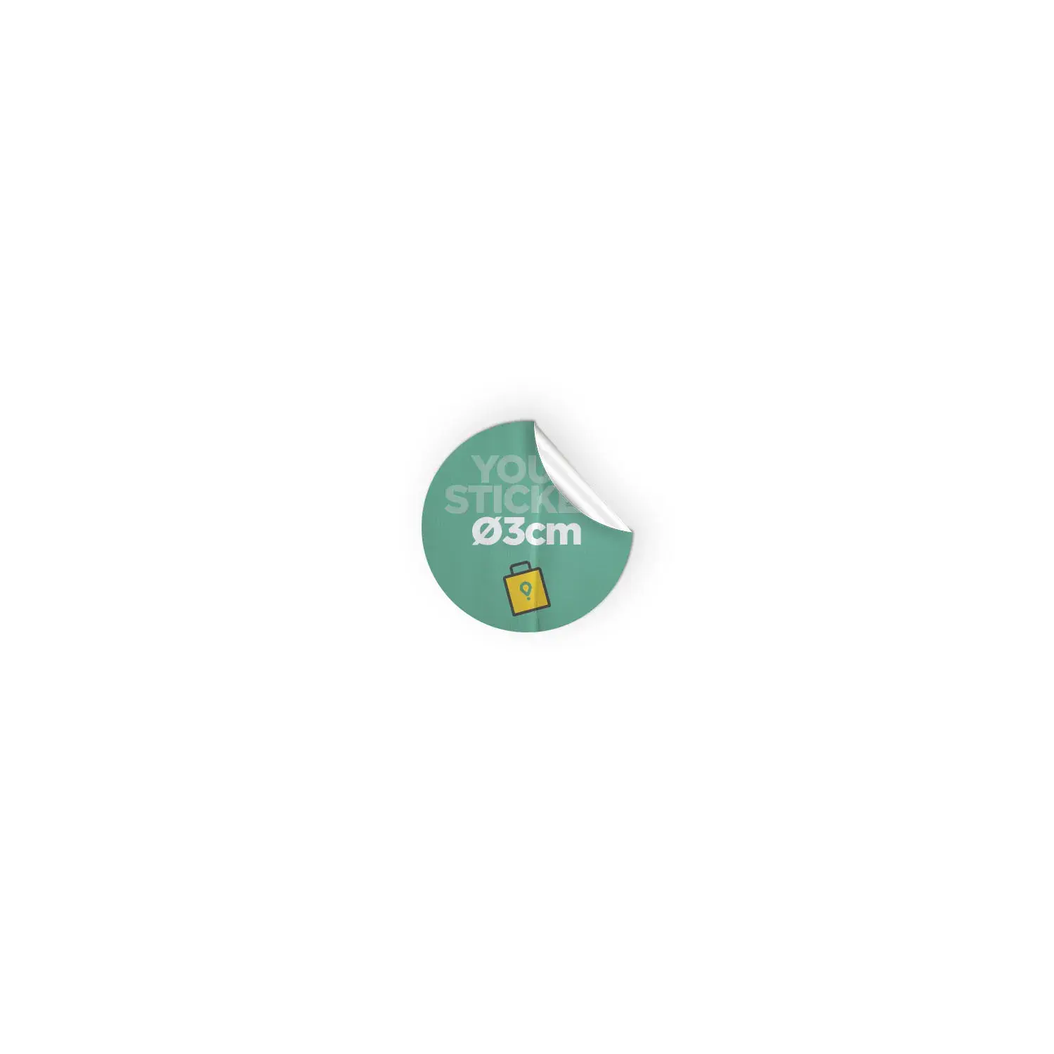 Pegatina vinilo redonda (3Ø) Personalizada