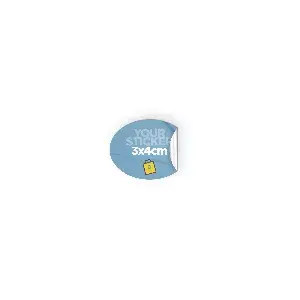 Autocolantes de vinil oval (3x4 cm) Personalizado