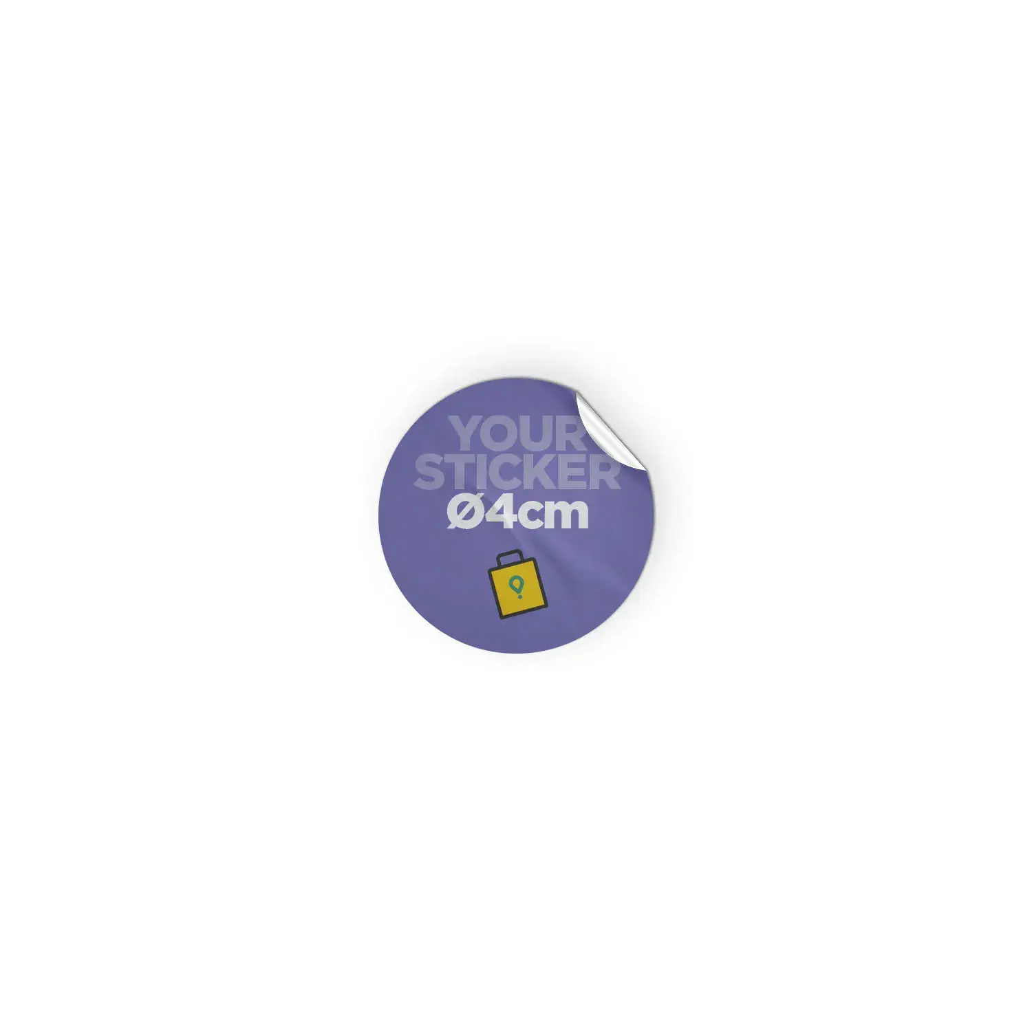 Pegatina vinilo redonda (4Ø) Personalizada