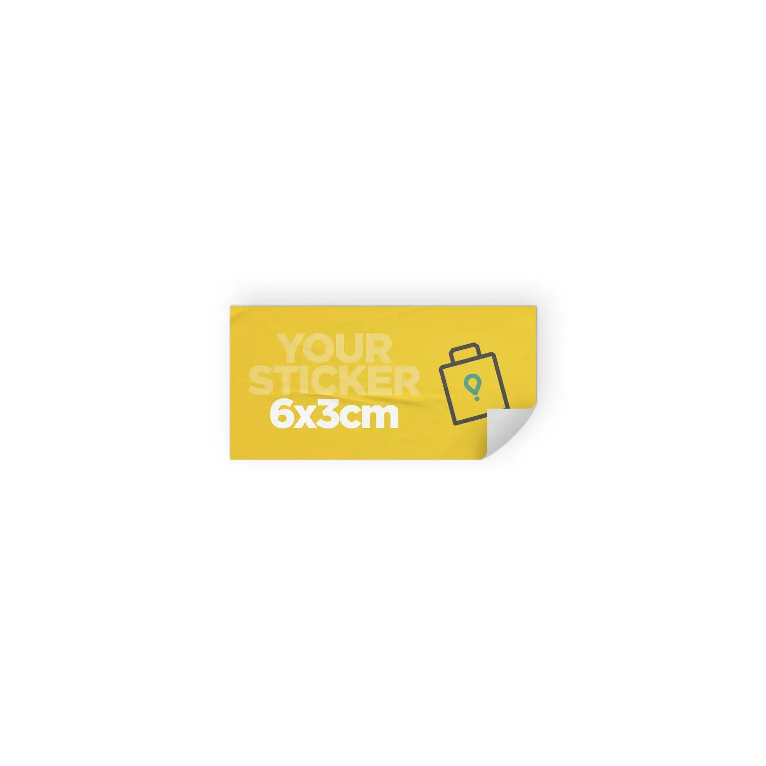 Pegatina vinilo rectangular (6x3 cm) Personalizada