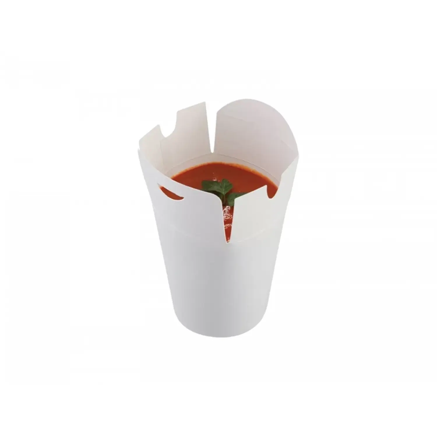 Cutie de hartie pentru preparate orientale, alba 500 ml