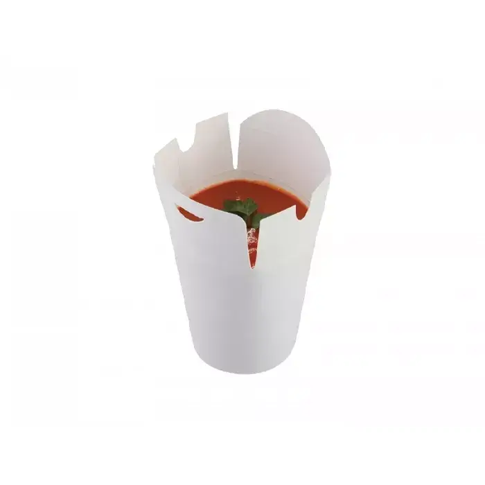 Cutie de hartie pentru preparate orientale, alba 500 ml