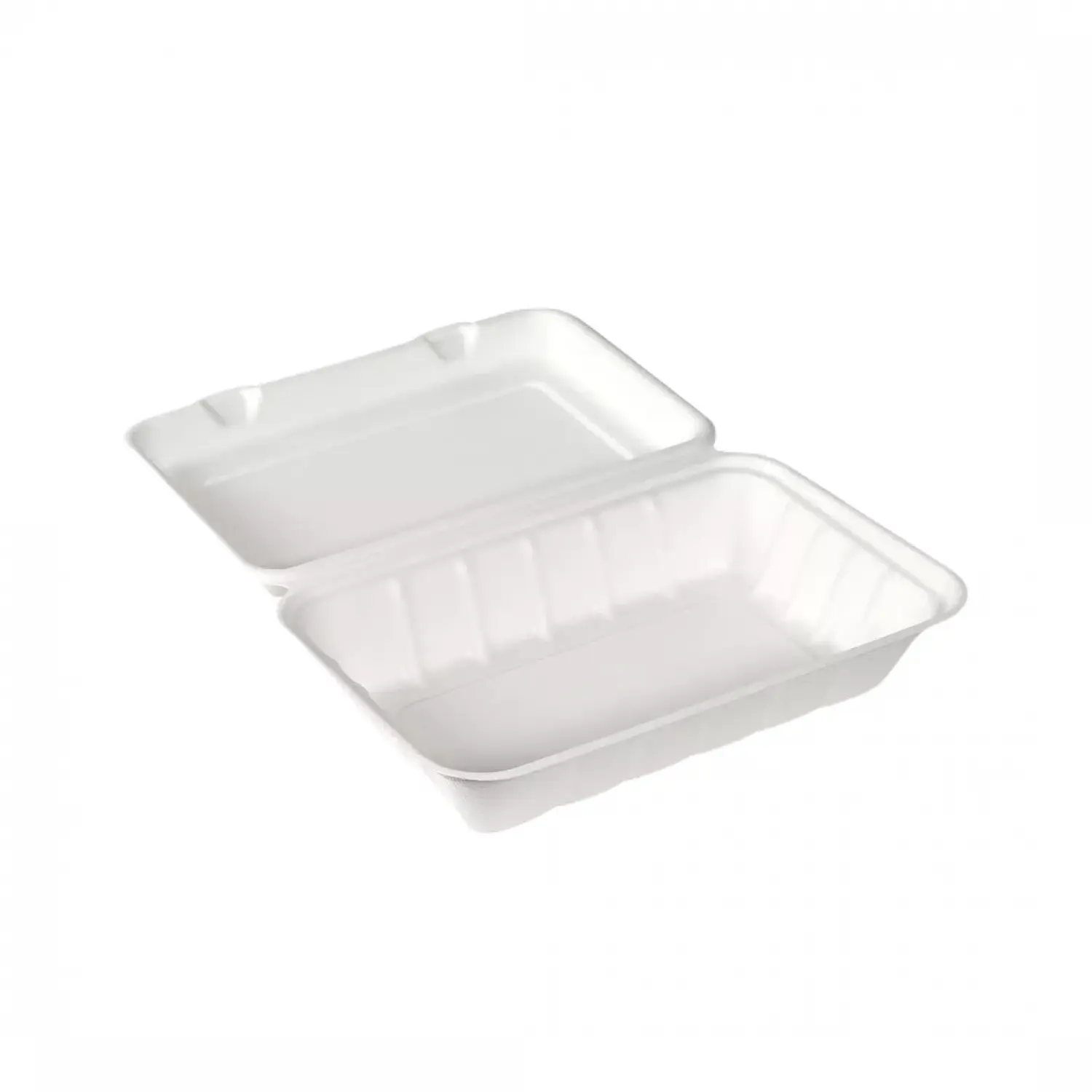 Recipient pentru pulpă de trestie 1-camera, alb 239x156x63 mm