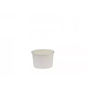 Pojemnik papierowy na lody i desery, biały, 130ml