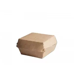 Cutie pentru burgeri din hârtie, maro 150x150x80 mm