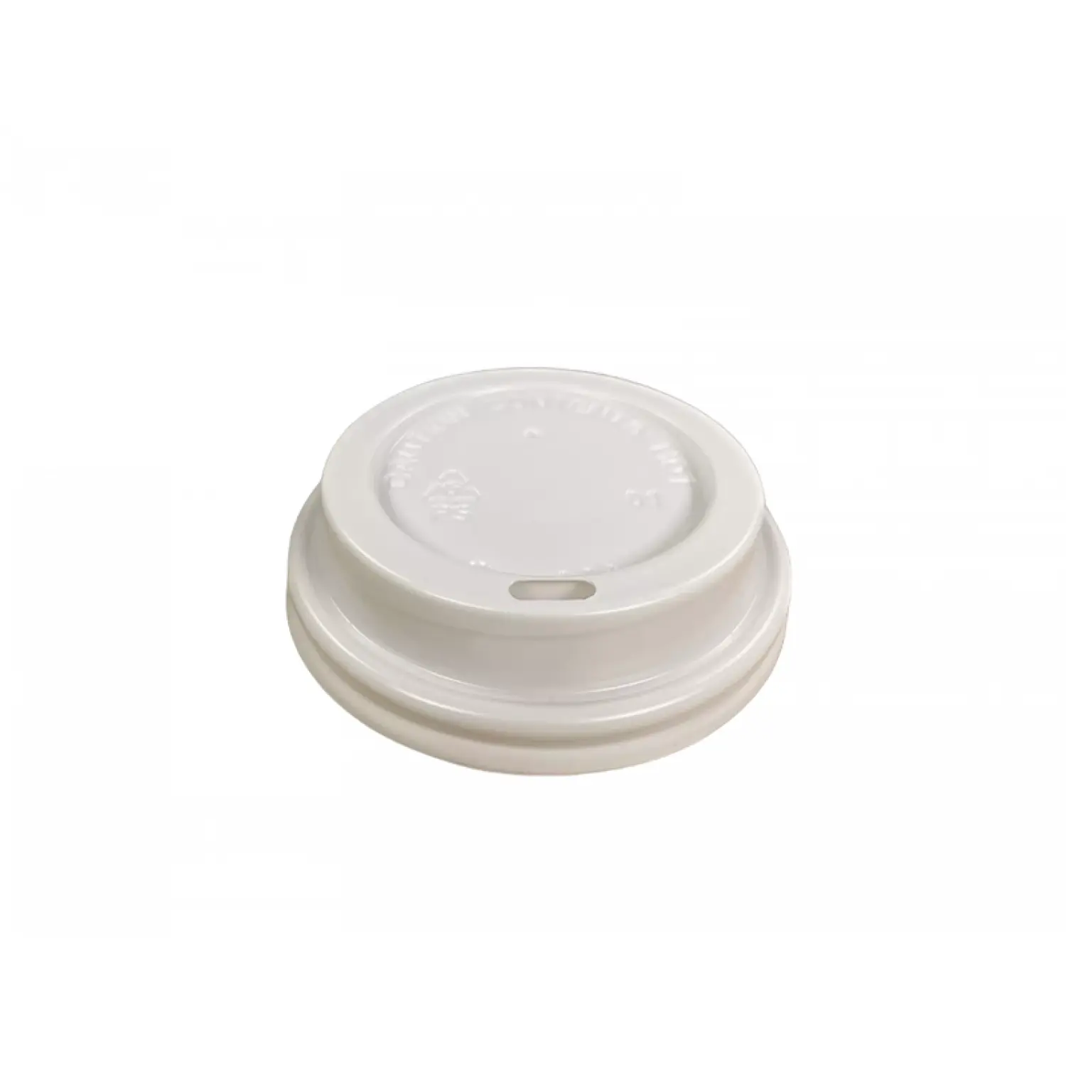 Capac alb pentru pahare de hartie, diametru 80 mm