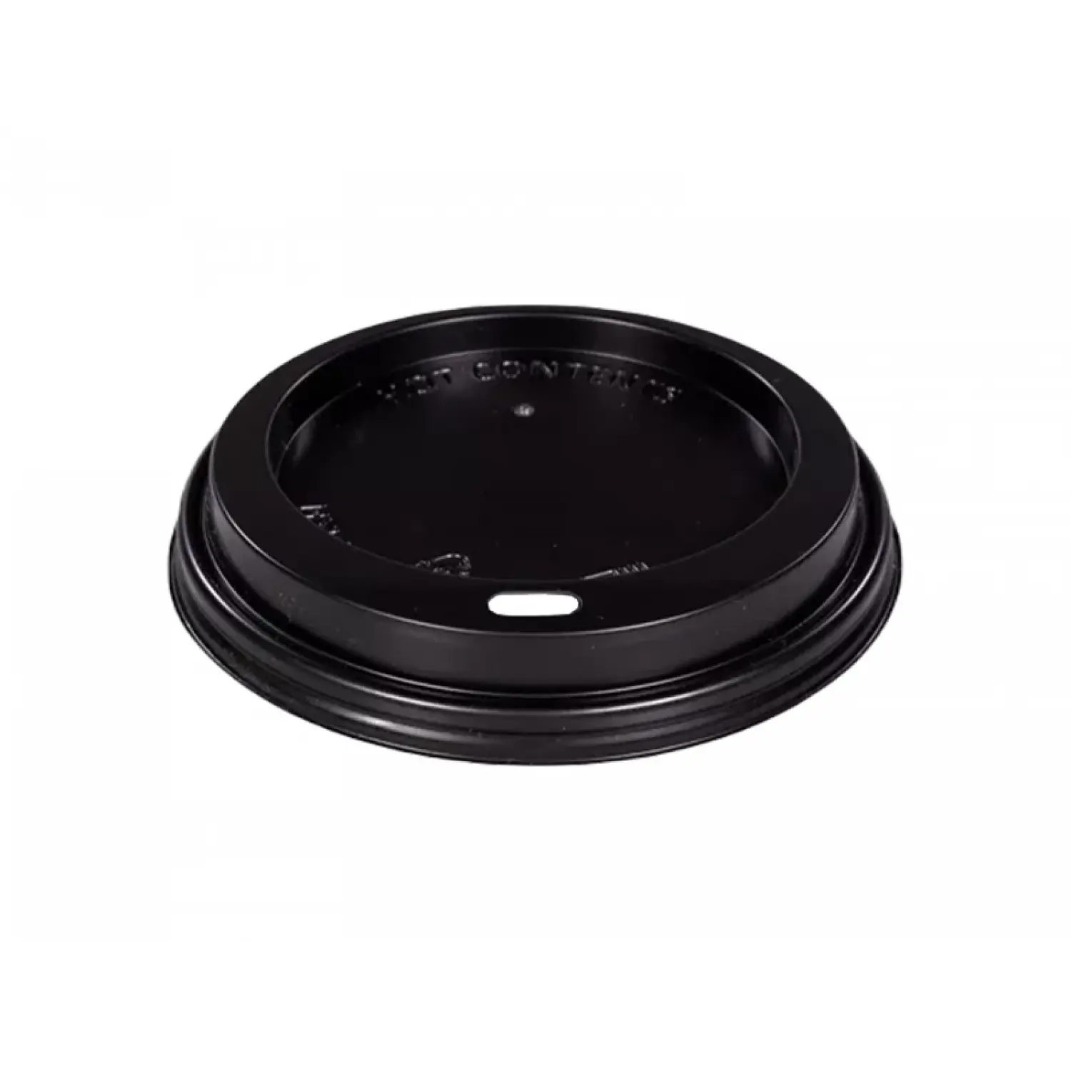 Capac negru pentru pahare de hartie, diametru 90 mm