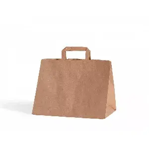 Punga Hartie 320x220x245 mm Maro Eco/Kraft Mâner Plat