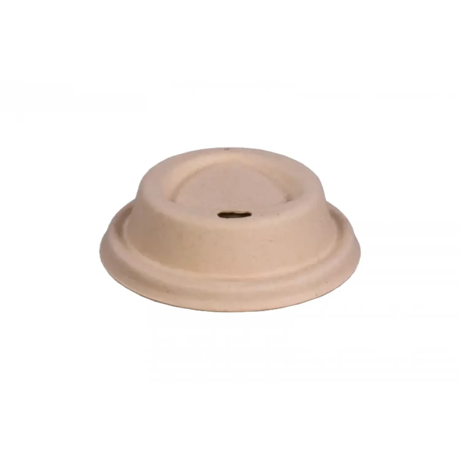 Capac din pastă de hârtie pentru pahare de hârtie, maro, diametru 80 mm