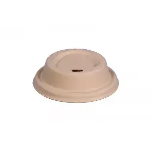 Poklopac od papirne mase za papirnate čaše, smeđi, promjer 80 mm