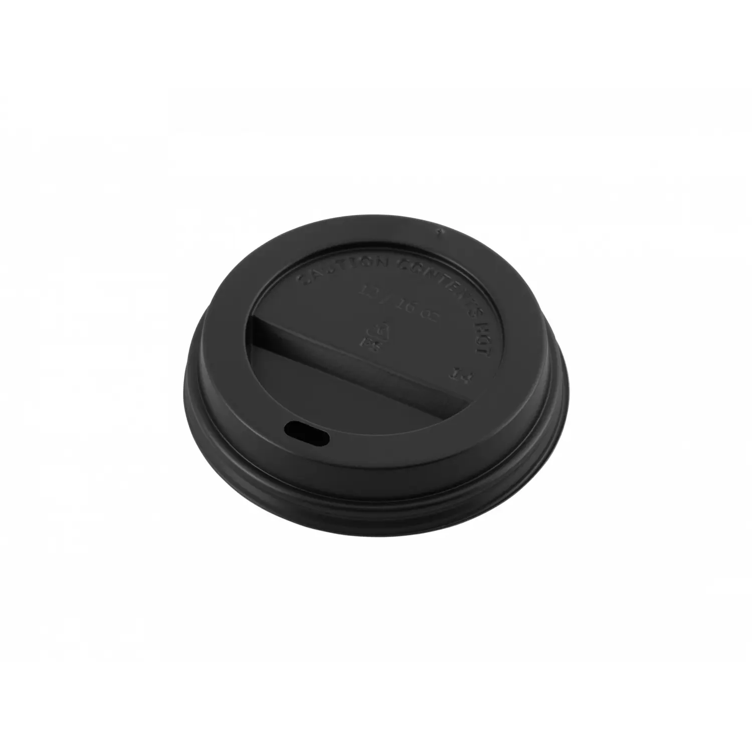Capac negru pentru pahare de hartie, diametru 80 mm
