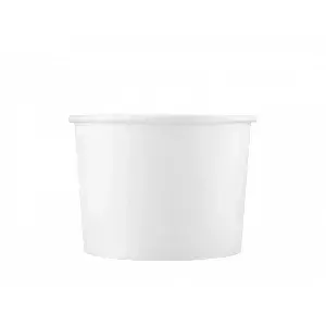 Pojemnik papierowy na lody i desery, biały 245ml