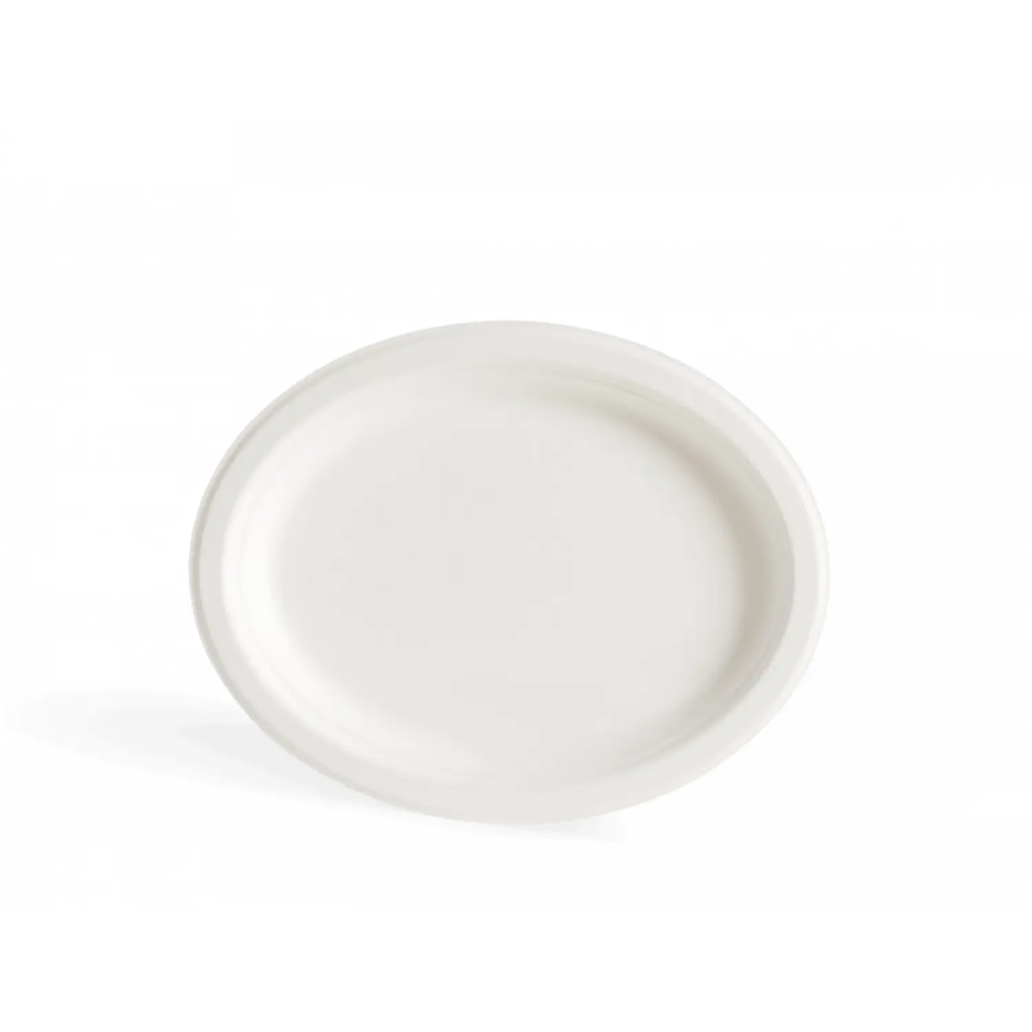 Placa ovala din pasta de trestie, alba 260×190 mm