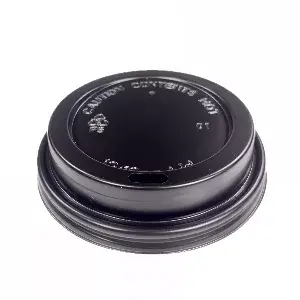 Crni poklopac za papirnate čaše promjera 90 mm