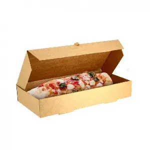 100 Uds. Cajas para pizza calzone de cartón kraft microcanal | Ref: PIZZ001K