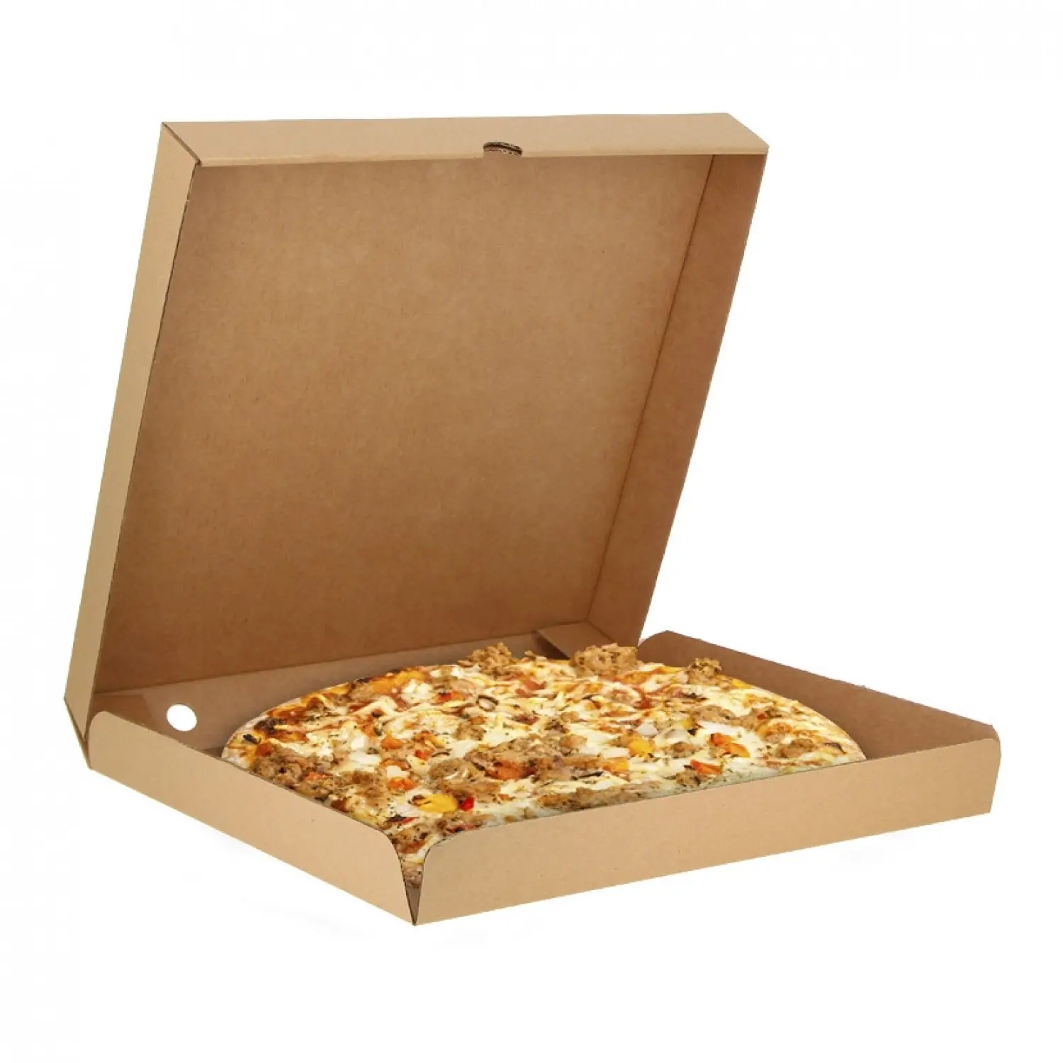 100 Uds. Cajas de pizza kraft medianas (33cm) | Ref: PIZZ33K