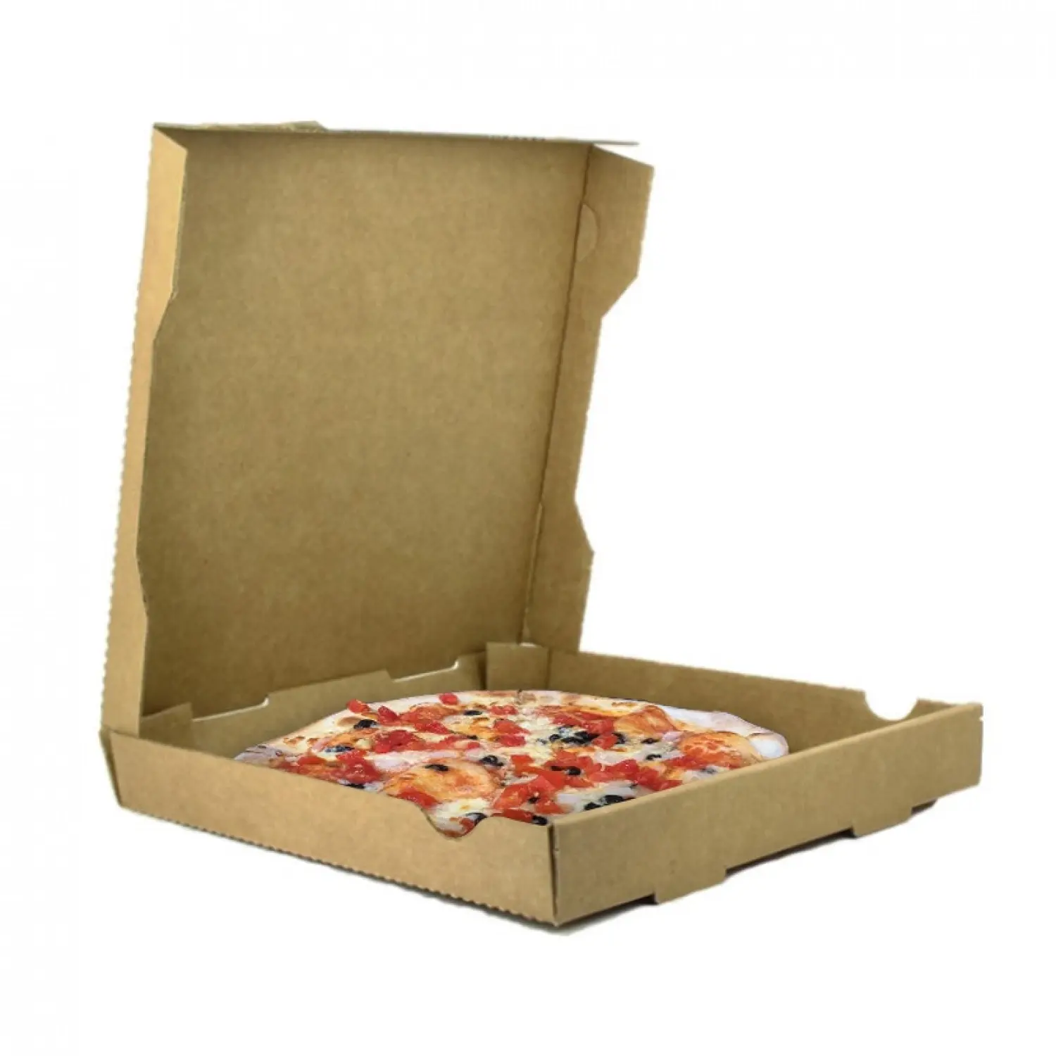 50 unidades. Caixas de pizza kraft tamanho familiar (40cm) | Ref: PIZZ40K