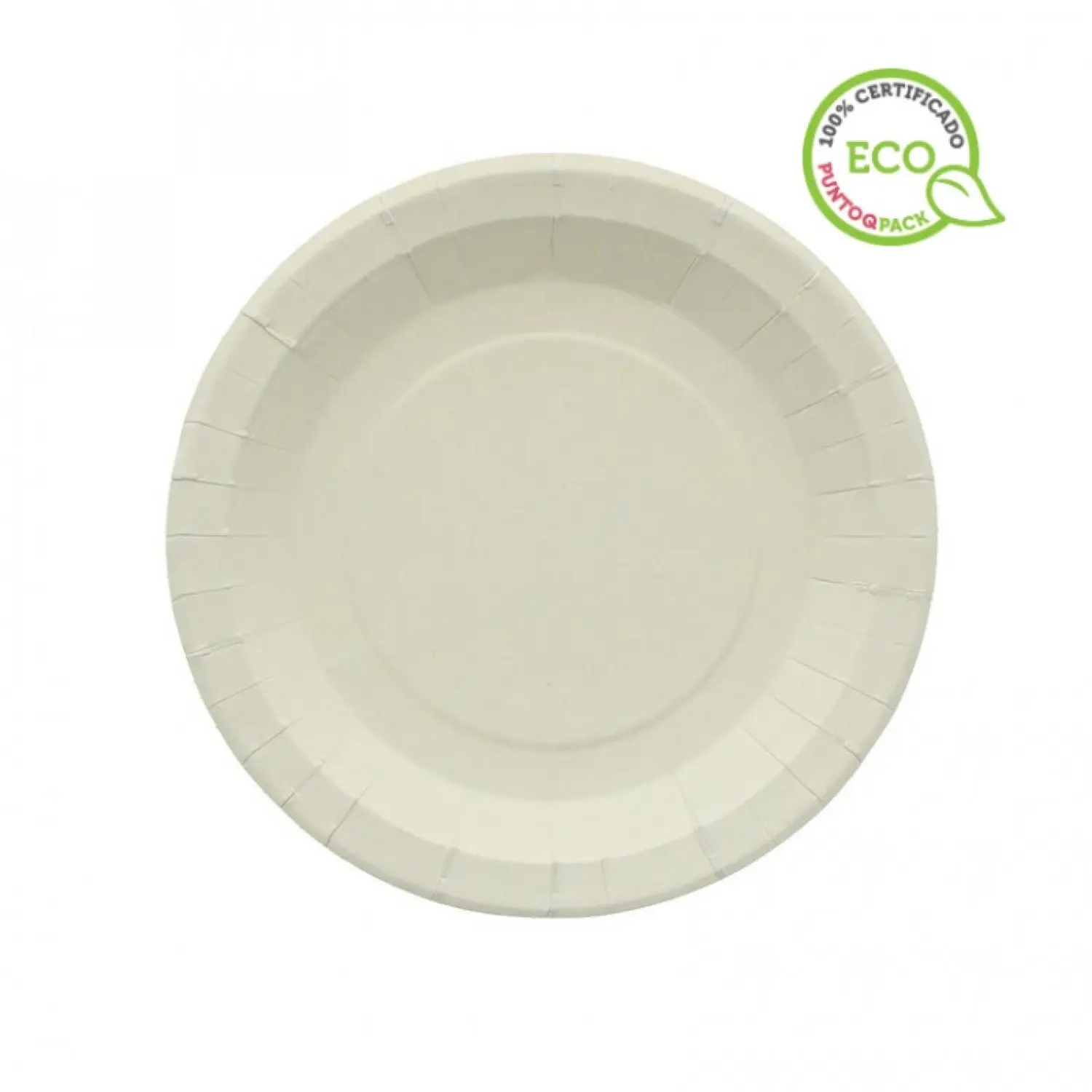 350 Uds. Platos de cartón cartulina 100% compostable (18Ø) | Ref: PLA001B