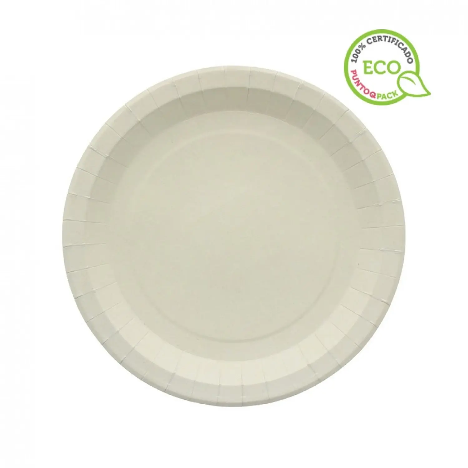 Platos de cartón cartulina  100% compostable (22Ø) | Ref: PLA002B
