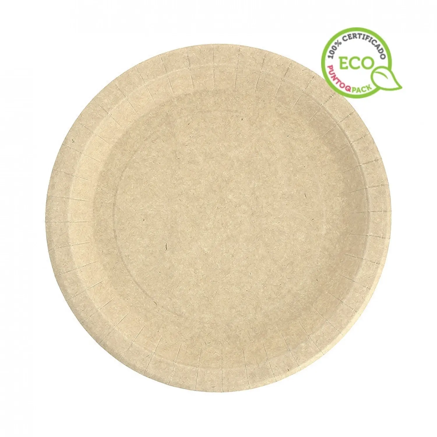 450 unidades. Prato de papelão Kraft anti-gordura (22Ø) | Ref: PLA004