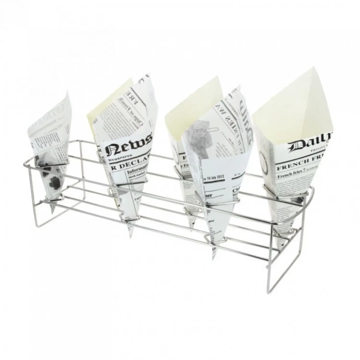 1 unidade. Porta cones de papel INOX | Ref: PQP167.95