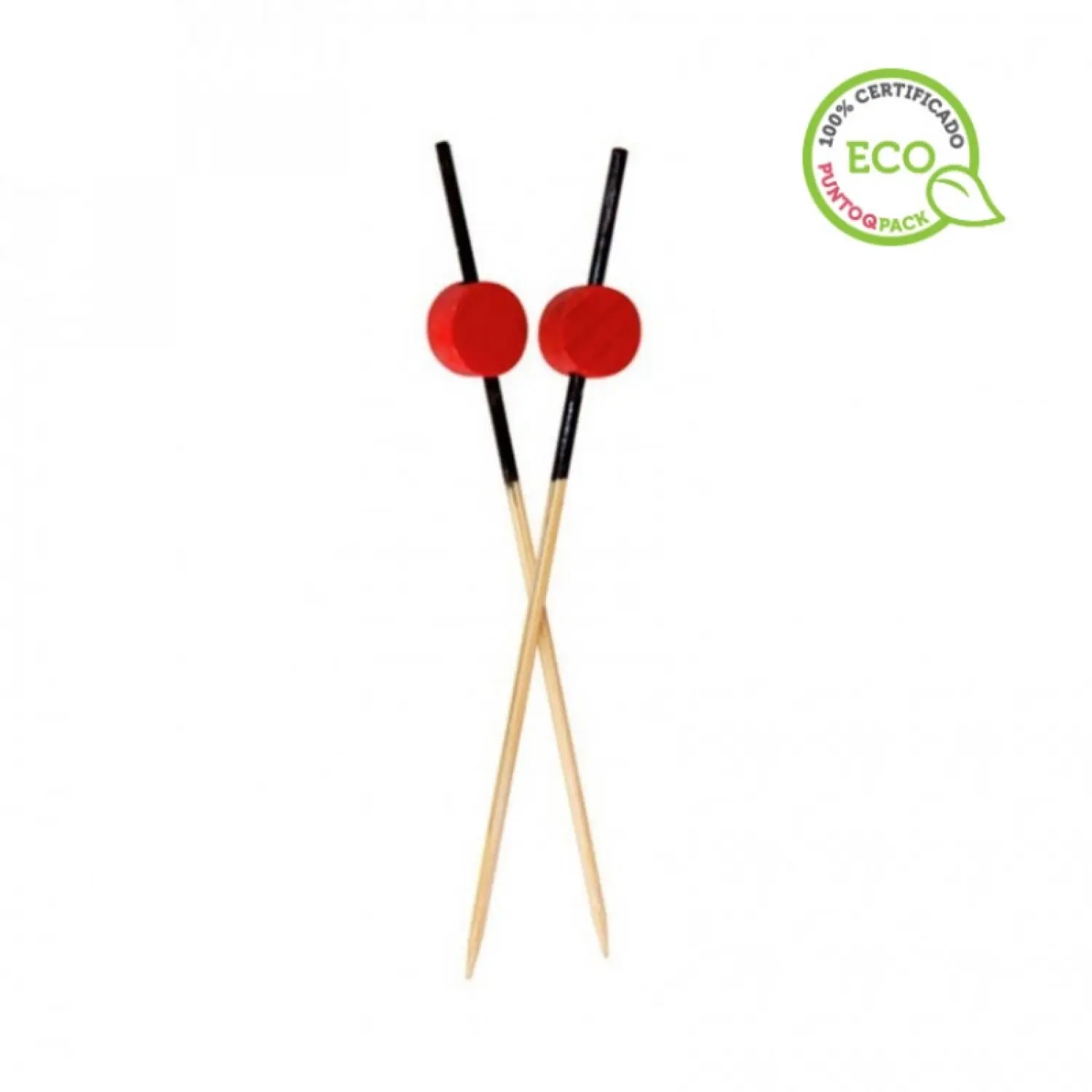 100 Uds. Palillos para brochetas negros con perlas rojas 9cm | Ref: PW209BBATAMI