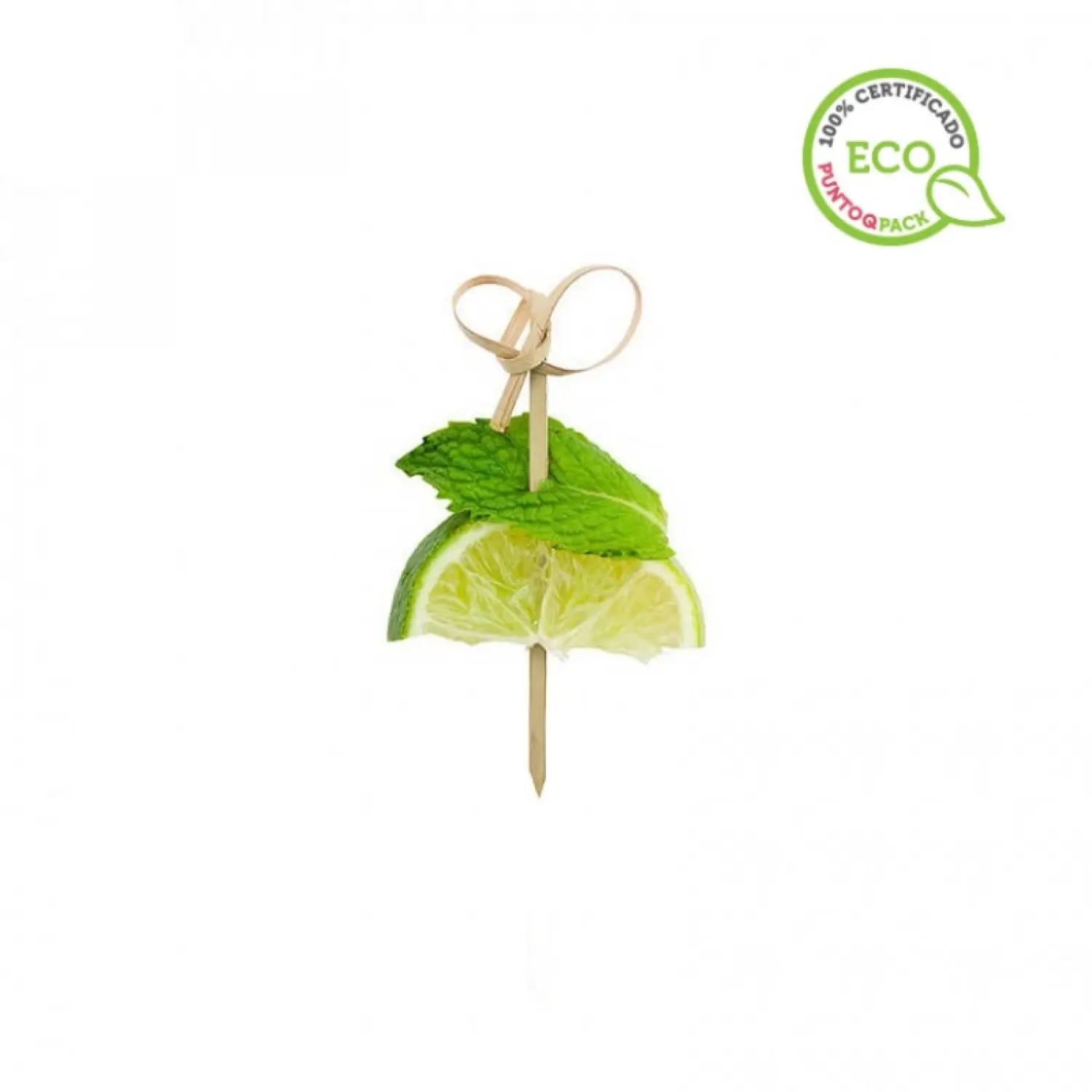 100 unidades de palitos de bambu para espetinhos com laço de 7cm | Ref: PW209BBBCL70