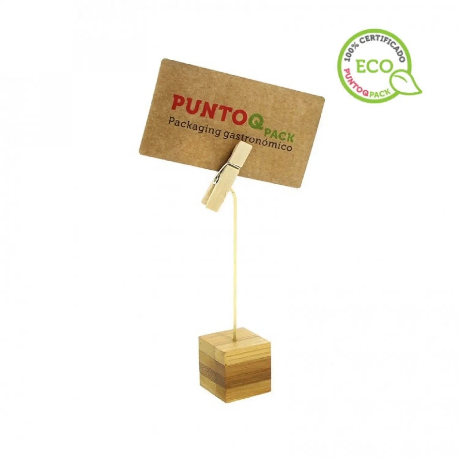 12 unidades. Suporte para cartões de bambu | Ref: PW209BBNAK