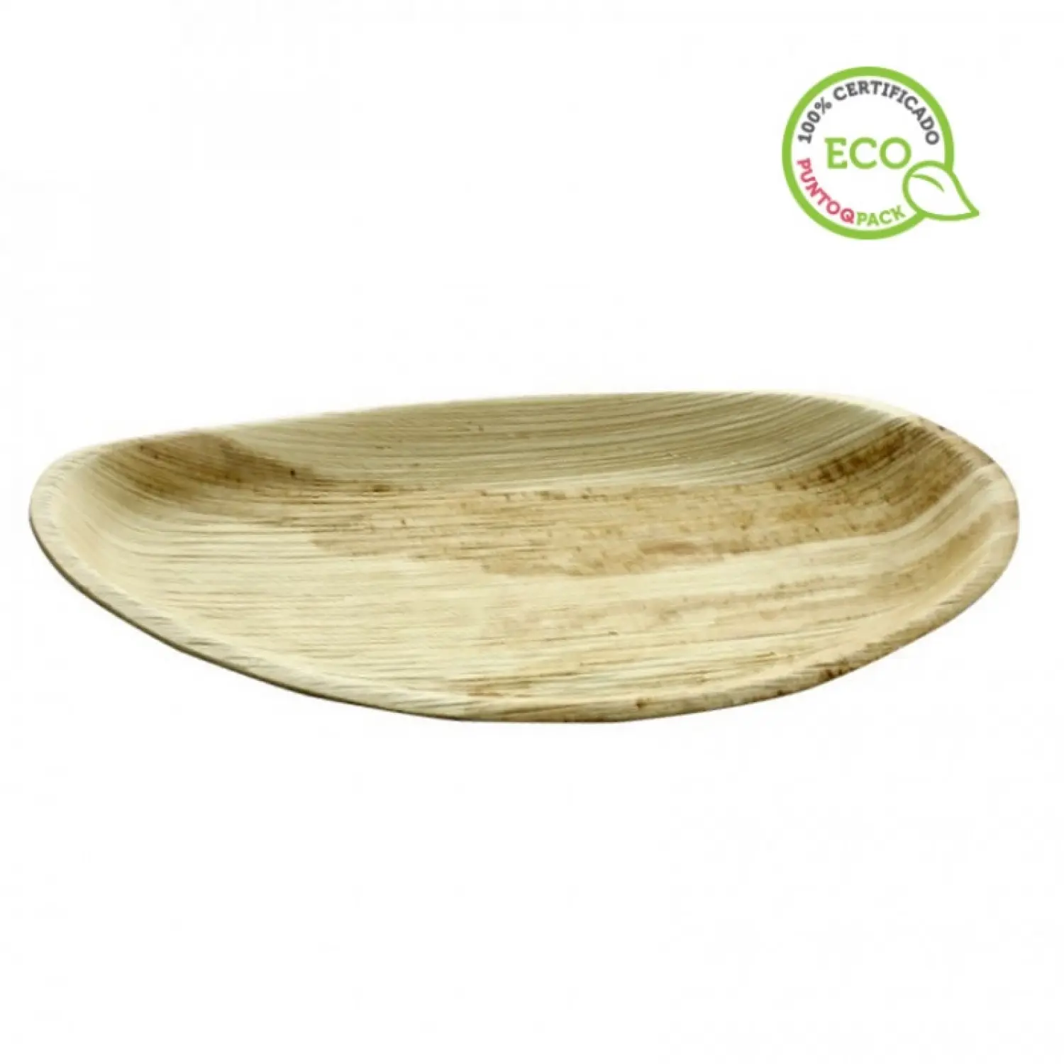 10 unidades. Bandeja de folha de palmeira oval 26x16cm | Ref: PW210BBAEG26