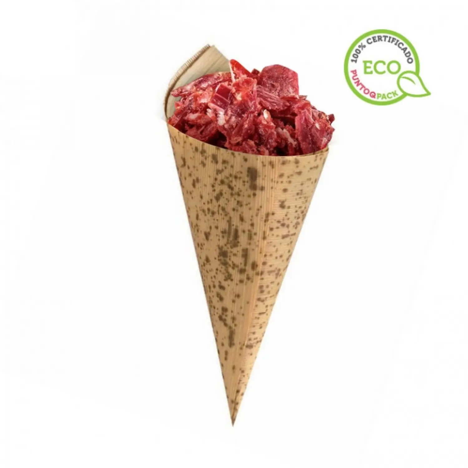 100 unidades de cones de bambu para catering premium, altura de 17cm | Ref: PW210BBCOB17