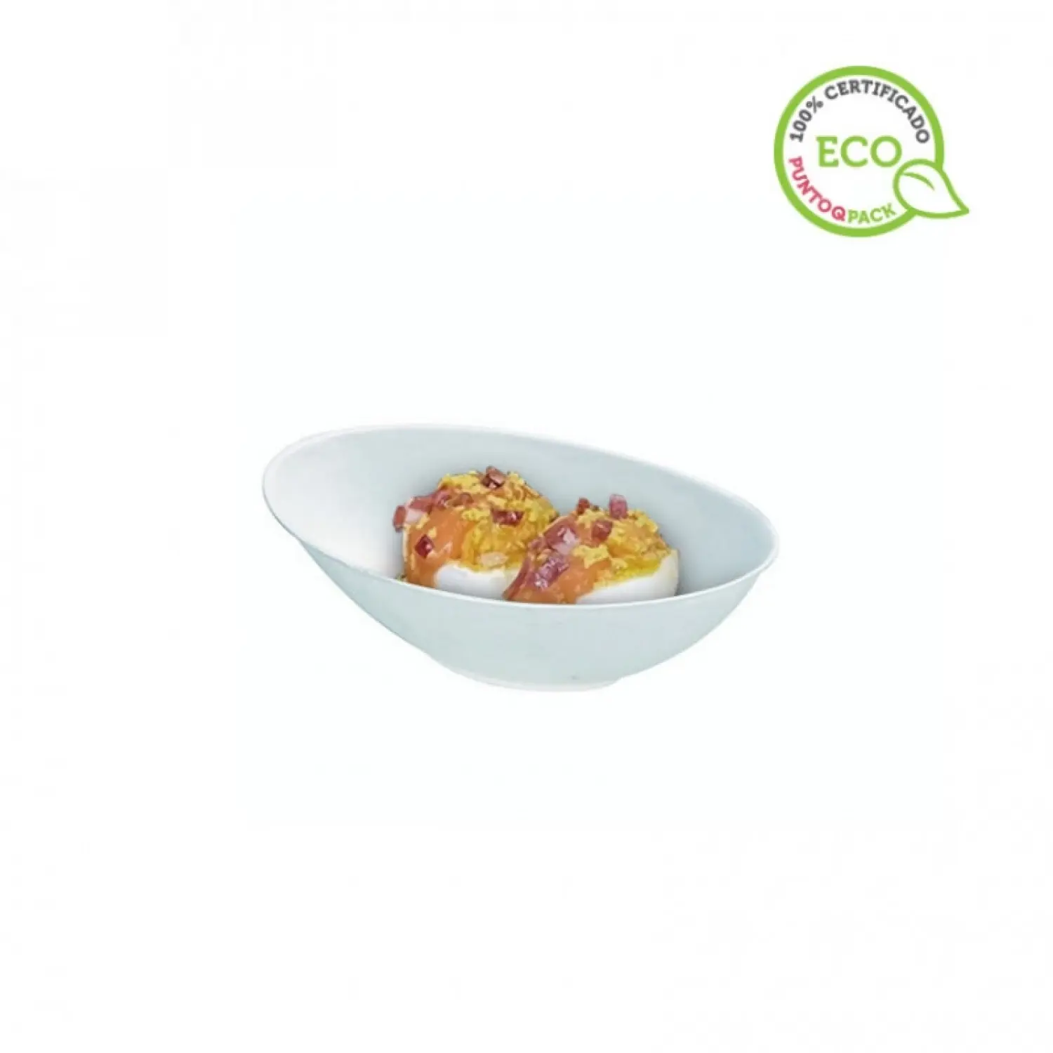 250 unidades. Tigela de fibra em forma de ovo (750ml) | Ref: PW210BCHIC750