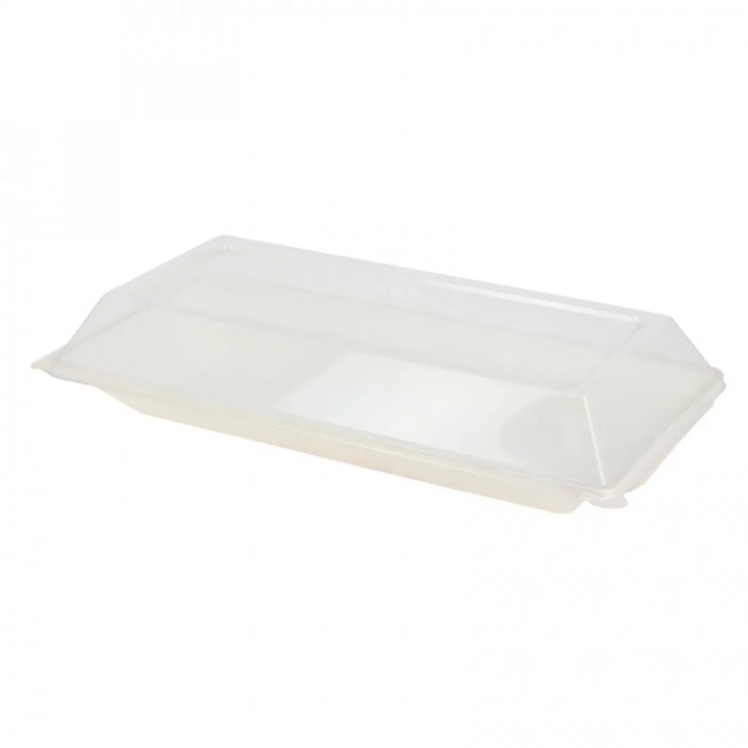 50 Uds. Tapa transparente para plato de fibra catering (26x13cm) | Ref: PW210ECODL2714